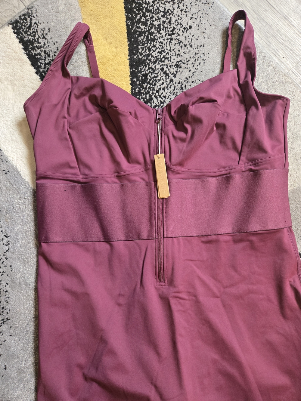 Women’s Sleeveless Zip-Front Jumpsuit in Plum - Picture 2 of 9